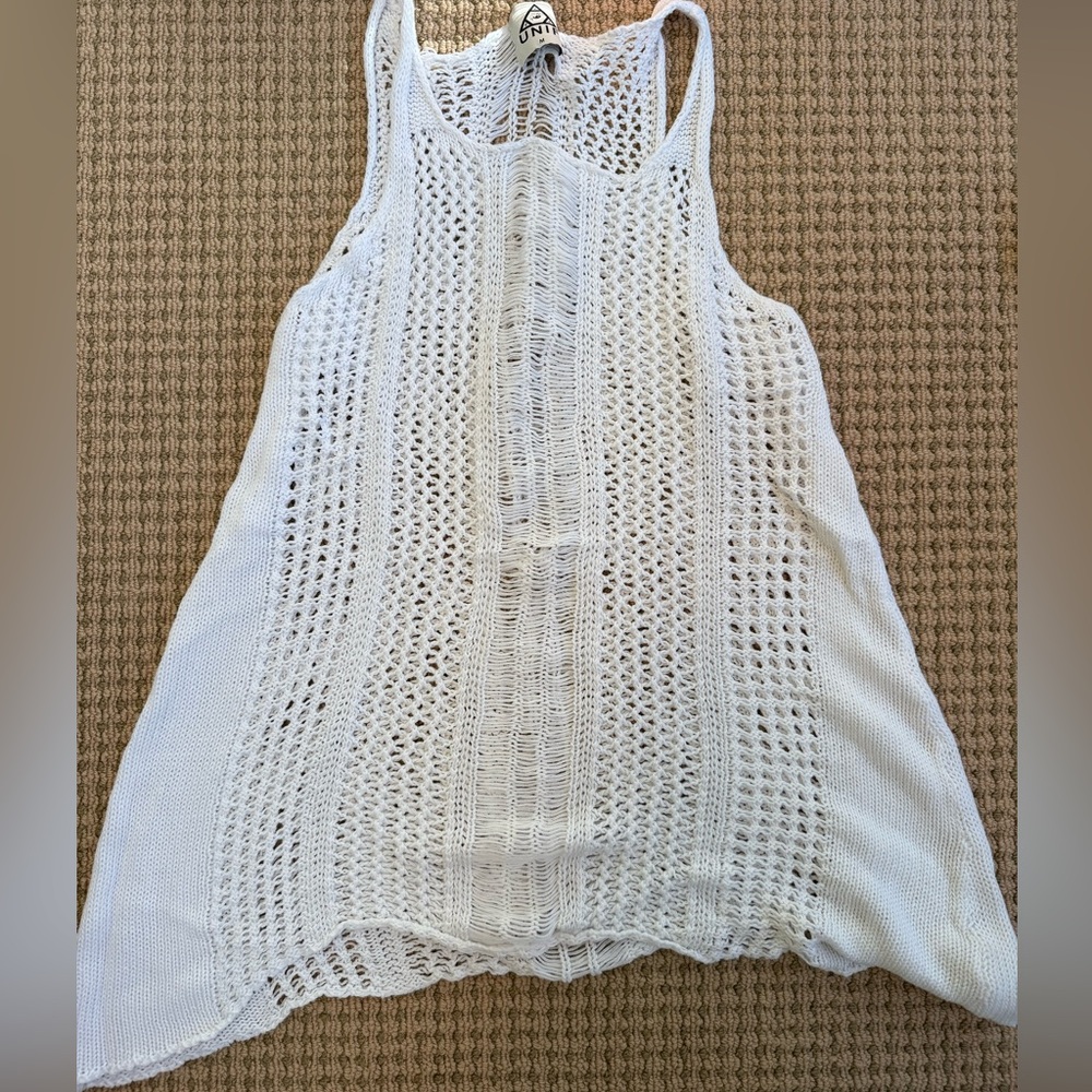 White Crochet Swim Cover-Up - Picture 3 of 3